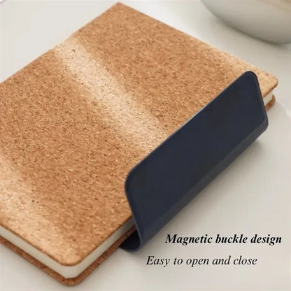 Office school eco-friendly cork cover lined journal notebook