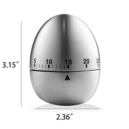 Mechanical Kitchen Timer Egg Shape Eco Friendly Baking Tool