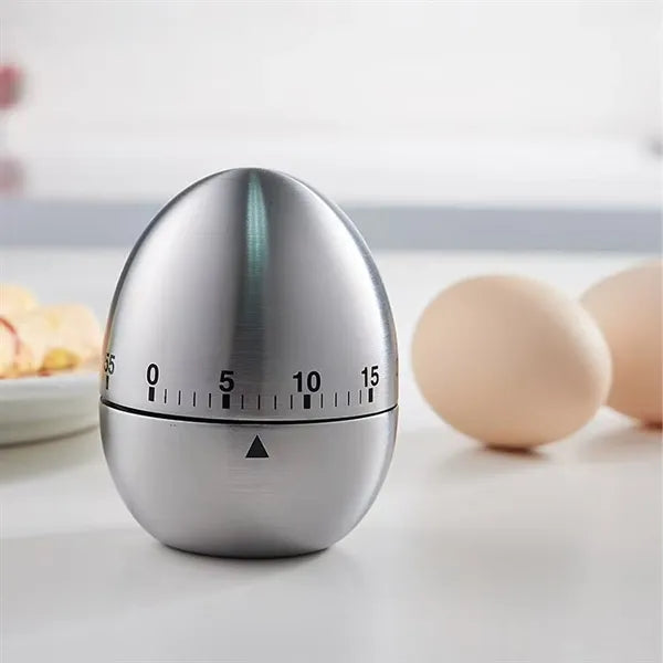 Mechanical Kitchen Timer Egg Shape Eco Friendly Baking Tool