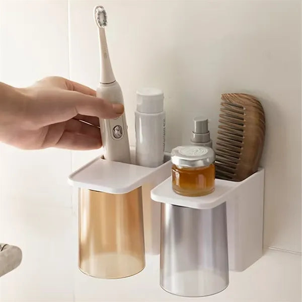 Magnetic Toothbrush Cup Holder with Inverted Design Hygienic