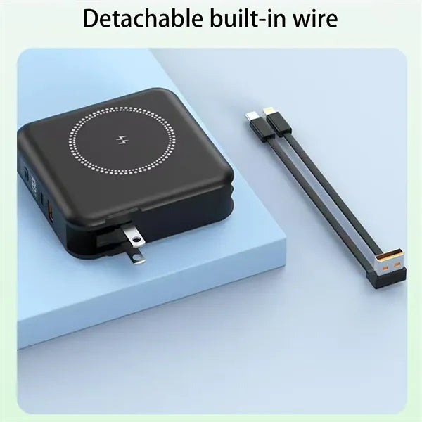 10000mAh Power Bank Built in Cables and Wall Plug Charger