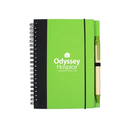 Contrast Paperboard Spiral Notebook & Pen 5.5" x 7.125"