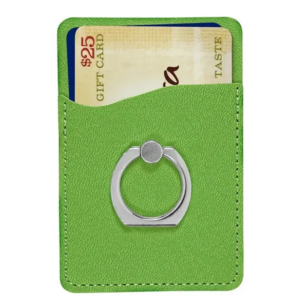 Leeman Tuscany Card Holder with Metal Ring Phone Stand