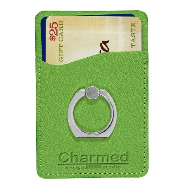 Leeman Tuscany Card Holder with Metal Ring Phone Stand