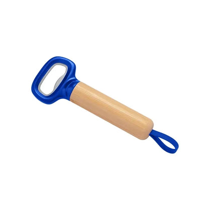 Bamboo Bottle Opener with Silicone Strap