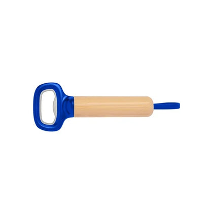 Bamboo Bottle Opener with Silicone Strap