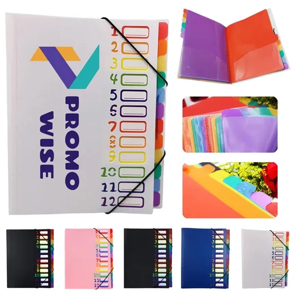 Multi-Layer A4 Rainbow Classification Page Accordion Folder