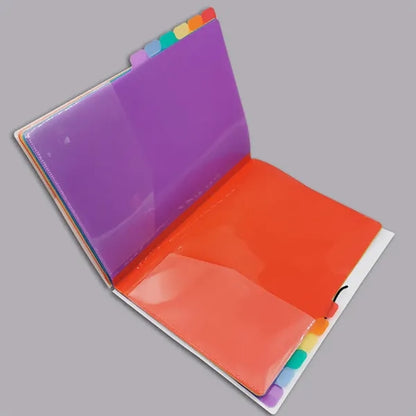 Multi-Layer A4 Rainbow Classification Page Accordion Folder
