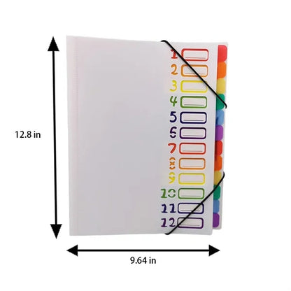 Multi-Layer A4 Rainbow Classification Page Accordion Folder