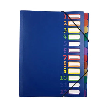 Multi-Layer A4 Rainbow Classification Page Accordion Folder