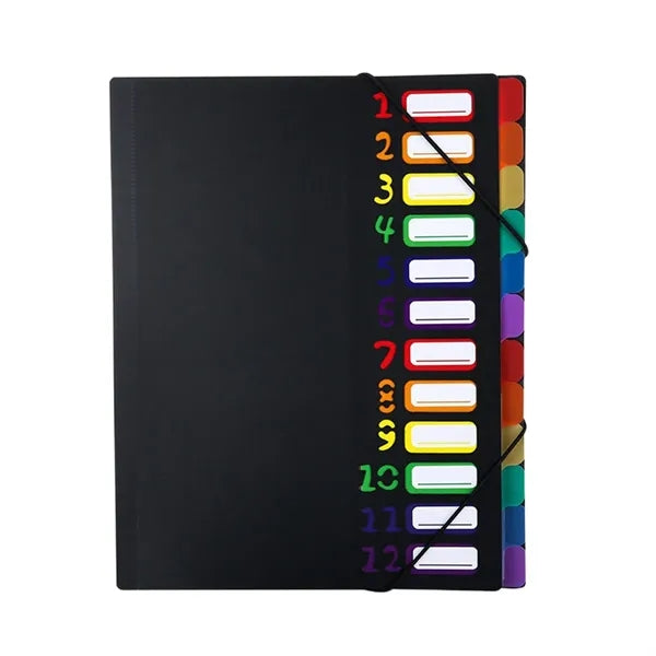 Multi-Layer A4 Rainbow Classification Page Accordion Folder