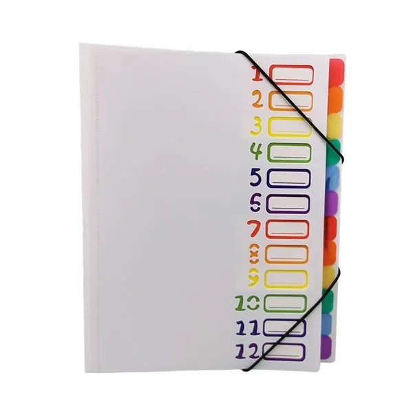 Multi-Layer A4 Rainbow Classification Page Accordion Folder