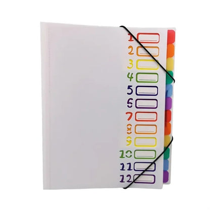 Multi-Layer A4 Rainbow Classification Page Accordion Folder