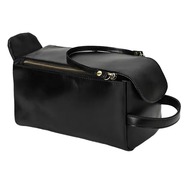 Genuine Leather Crazy Horse Magnetic Buckle Handbag