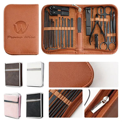 Manicure Nail Clippers 26-Piece Set With Travel Case