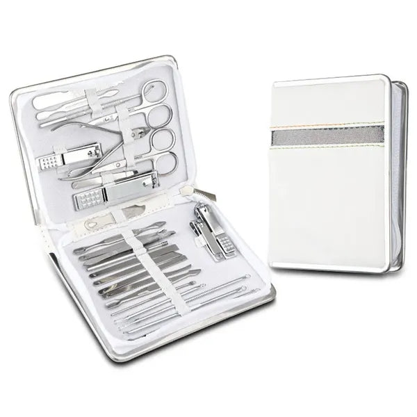Manicure Nail Clippers 26-Piece Set With Travel Case