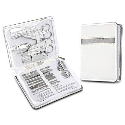 Manicure Nail Clippers 26-Piece Set With Travel Case