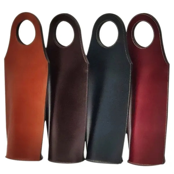 Premium Leather Wine Gift Bag for Bottle Packaging.