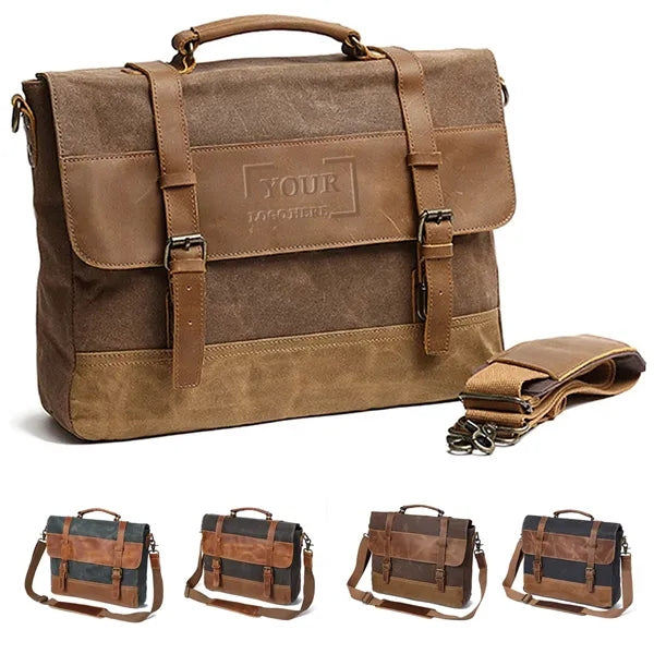 Portable Canvas Laptop Bag, Casual & Work Shoulder Bag.