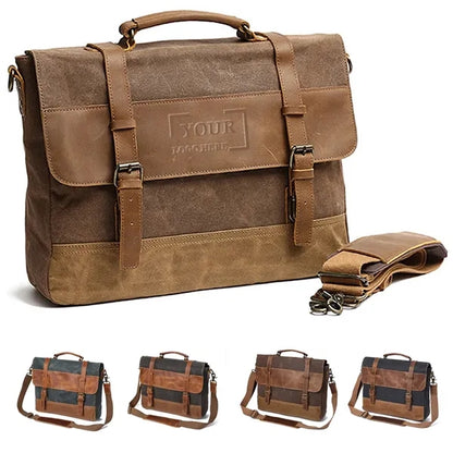 Portable Canvas Laptop Bag, Casual & Work Shoulder Bag.