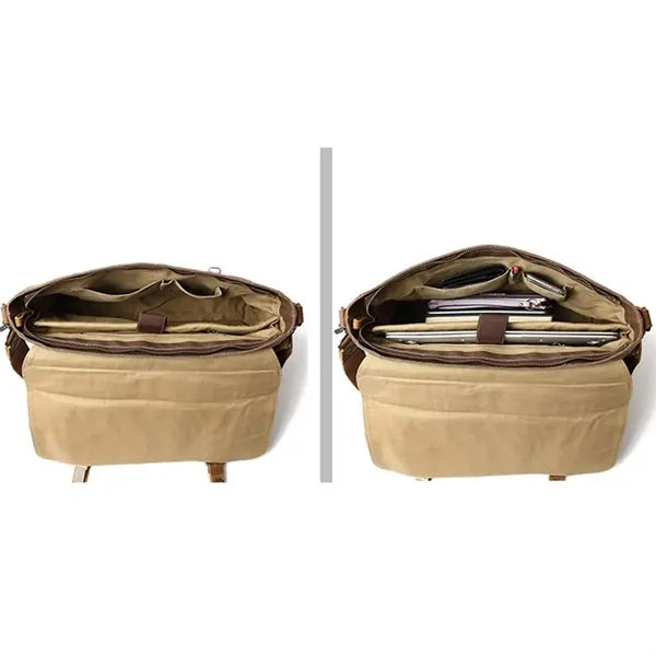 Portable Canvas Laptop Bag, Casual & Work Shoulder Bag.