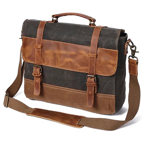 Portable Canvas Laptop Bag, Casual & Work Shoulder Bag.