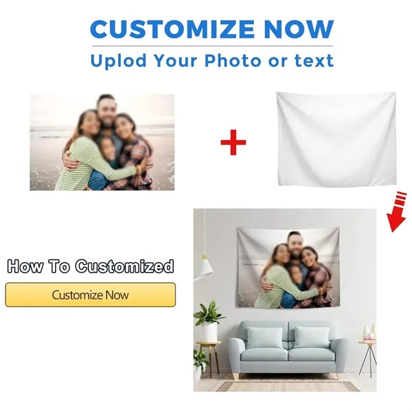 Bedroom decor home wedding gift banners custom tapestry