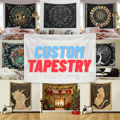 Bedroom decor home wedding gift banners custom tapestry