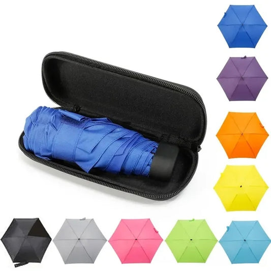 Mini Compact Travel Umbrella with Case