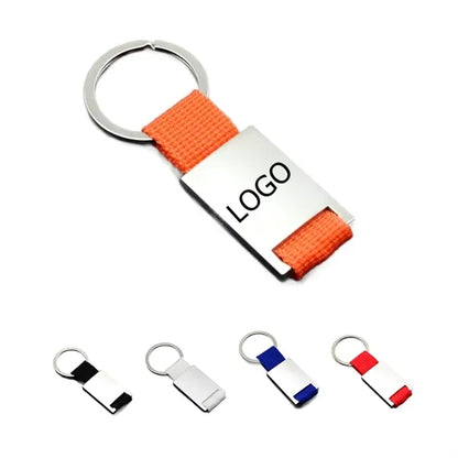 Rectangular Metal Keychain