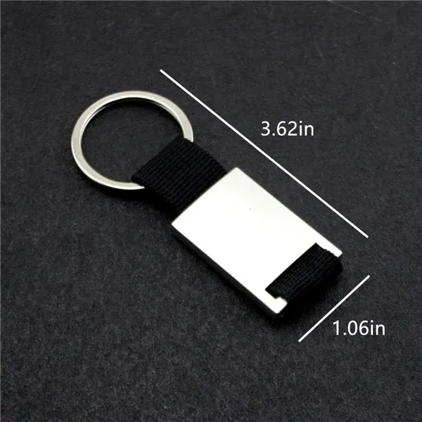 Rectangular Metal Keychain