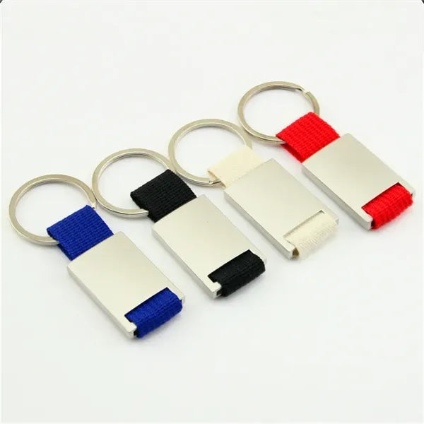 Rectangular Metal Keychain