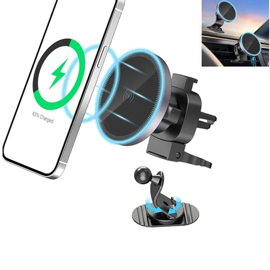 15W Smart Magnetic Wireless Car Charger for iPhone