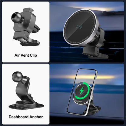 15W Smart Magnetic Wireless Car Charger for iPhone