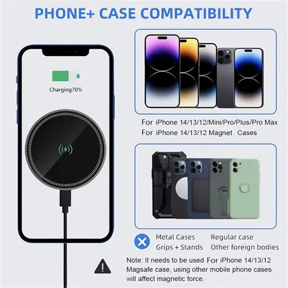 15W Smart Magnetic Wireless Car Charger for iPhone