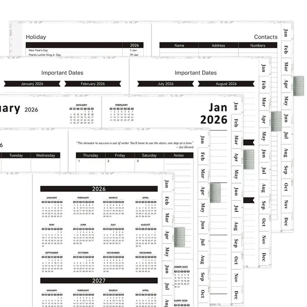 2026 Full Printing A5 PU Planner Journals with Pen Loop