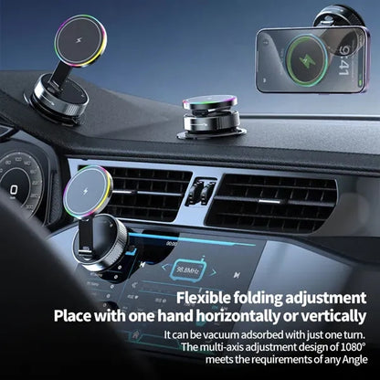 360 Adjustable Magnetic Wireless Car Charger Phone Holder