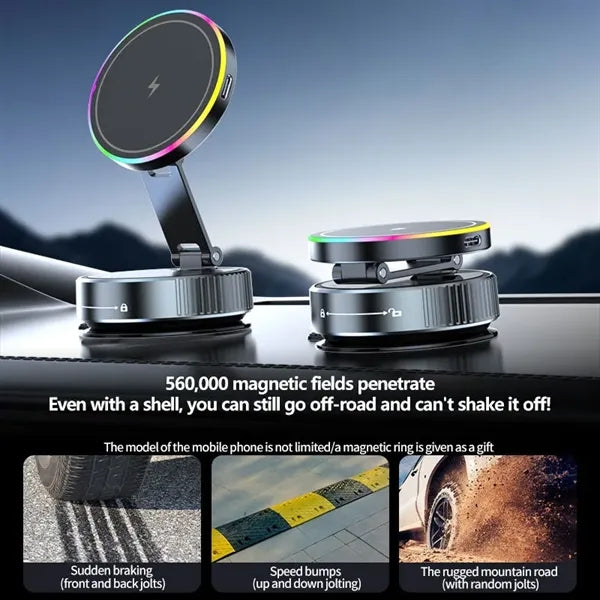 360 Adjustable Magnetic Wireless Car Charger Phone Holder
