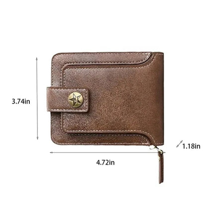 Anniversary gifts zipper card holder bifold mens wallet