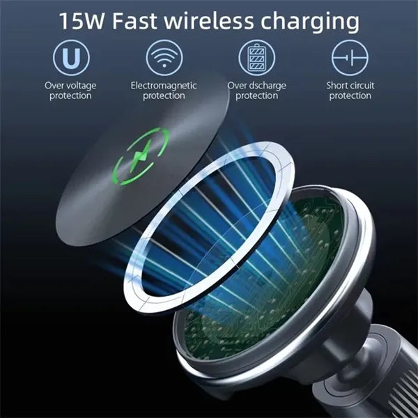 Qi2 15W MagSafe Car Mount Charger