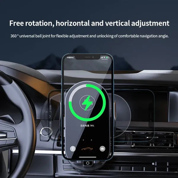 15W Auto Clamping Wireless Car Charger