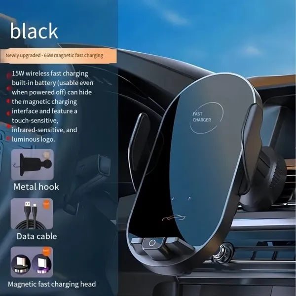 15W Auto Clamping Wireless Car Charger