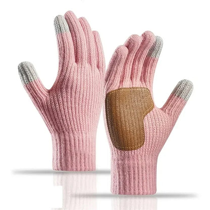Touchscreen Knitted Winter Gloves with Elastic Cuff