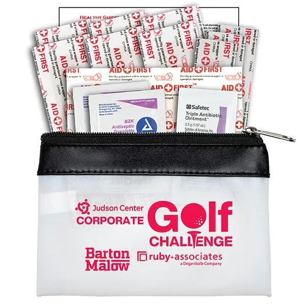 14 Piece First Aid Kit in Colorful Zipper Vinyl Pouch