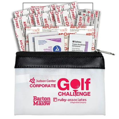 14 Piece First Aid Kit in Colorful Zipper Vinyl Pouch