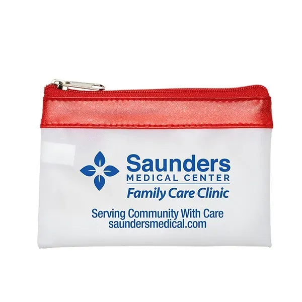 7 Piece First Aid Kit in Colorful Zipper Vinyl Pouch