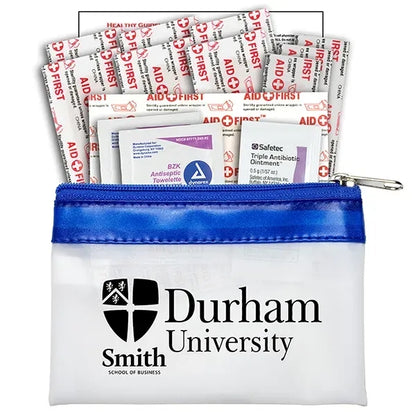14 Piece First Aid Kit in Colorful Zipper Vinyl Pouch