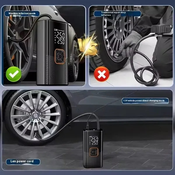 Portable Wireless Tire Inflator USB Air Pump Compressor