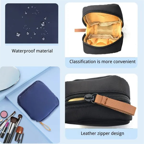 Travel portable waterproof small cosmetic pouch makeup bag