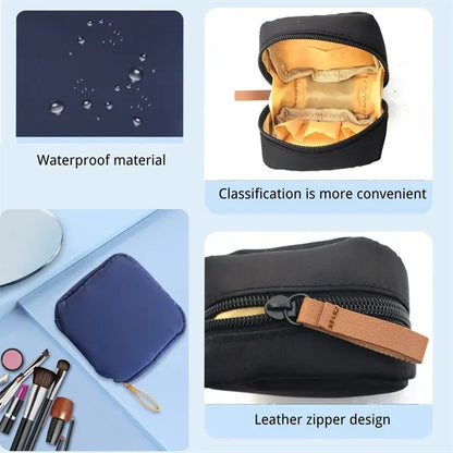 Travel portable waterproof small cosmetic pouch makeup bag